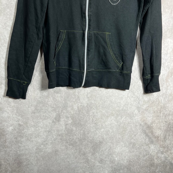 Vintage Abbey Dawn Avril Lavigne Hoodie Sweatshirt L Black Zip Y2K Grunge‎ Emo - Picture 5 of 13